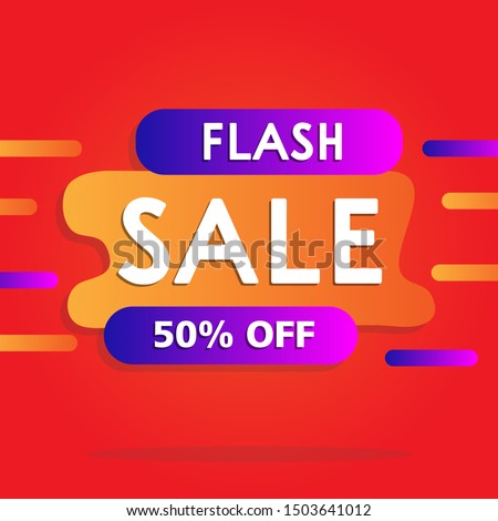 Modern Flash Sale Banner and Poster for Business Template Background vector.