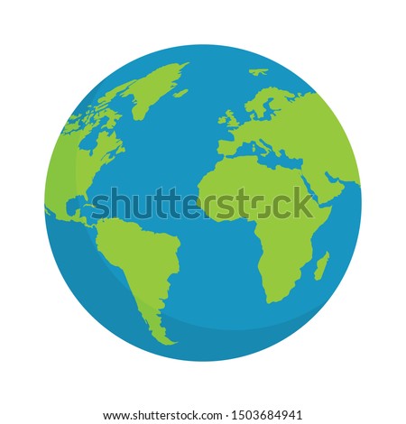 Green Earth Globe Vector Design
