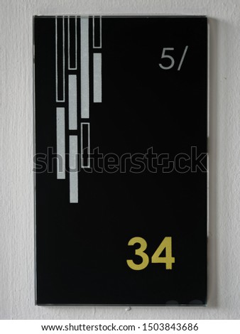 The background of the glass sign number.