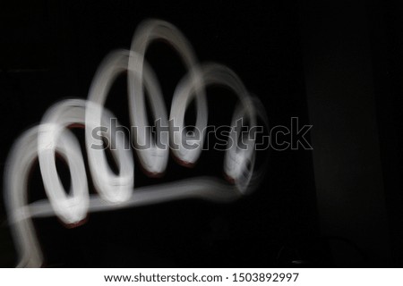 stock photo abstract light painting on a black background