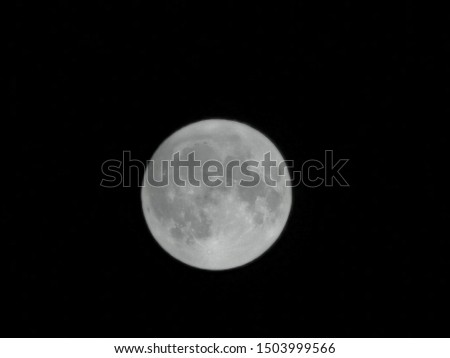 Harvest moon over in Preston, Lancashire 