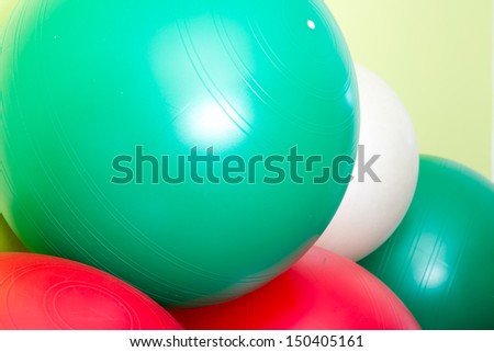 colorful gym balls 