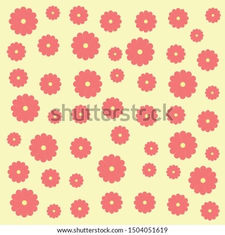 Cute flower abstract seamless background.