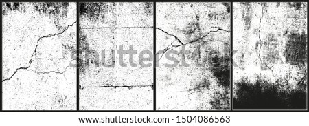 Concrete textures with movable cracks. Set of 4 high quality textures Royalty-Free Stock Photo #1504086563