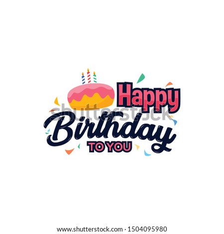 Happy Birthday Greeting Card Design Vector