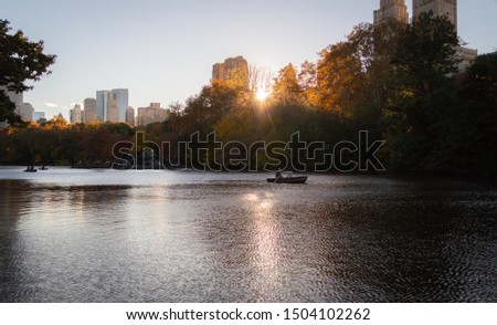 Central Park sunset. New York