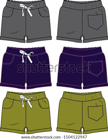 shorts for women vector template