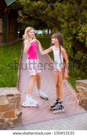 children on roller skates