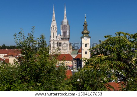 Pictures of Zagreb in summer, Croatia