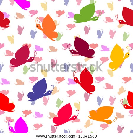 Seamless butterfly pattern. Vector version is in my portfolio
