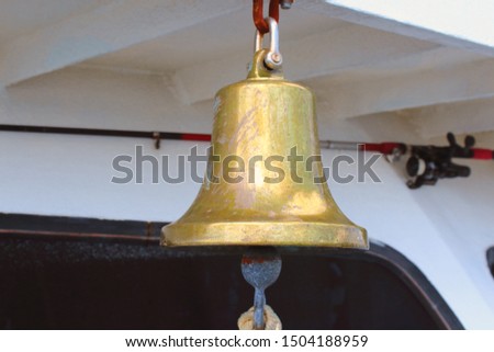 Ship bell. Object close-up. Background.