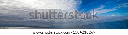 Panorama Pictures of Water and Clouds