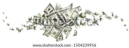Money background. Hundred dollars of America. Usd cash money falling. Royalty-Free Stock Photo #1504239956