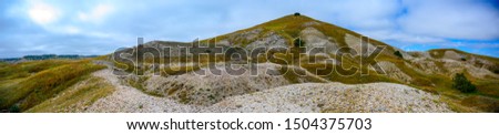 Panoramic picture of the French Creek rock agate beds in Buffalo Gap National Grassland
