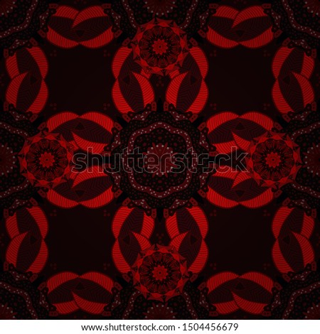 Doodles black, brown and red on colors. Sketch cute background. Nice pattern for wrapping paper vector.