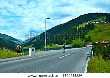 Austrian Alps -view from the village Sankt Lorenzen
