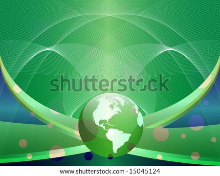 Abstract background - vector globe green World