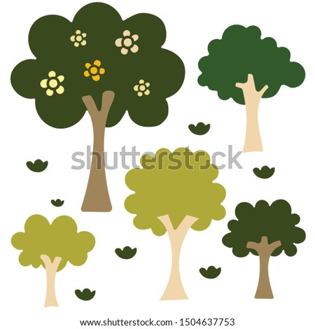 Tree Clip Art. Collection of trees illustrations.