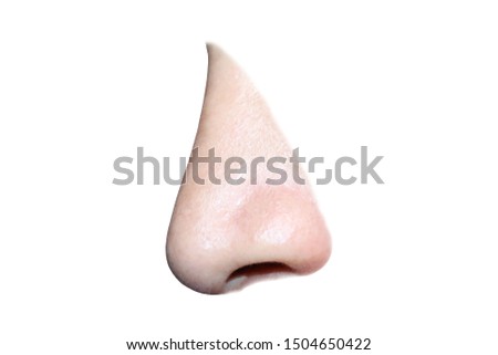 Nose and a white background