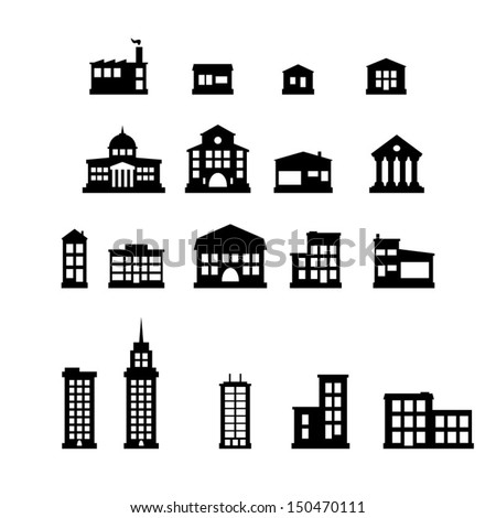 Buildings - buildings icon set