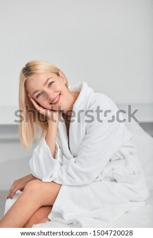 positive romantic blonde woman rejoising her weekend. close up photo. happiness. positive feeling and emotion