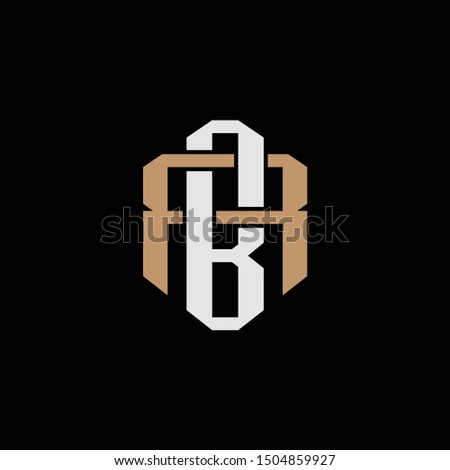 Monogram AB, BA, A, B letters template logo black, gold and grey. clothing, baseball and football