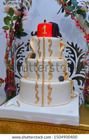 Wedding cake and birthday. Inspired by traditional Moroccan dress