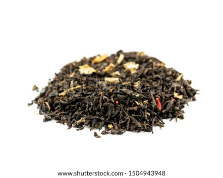 Dry black tea leaves - 1/1 - White background