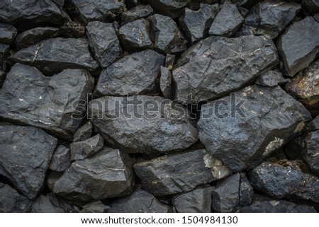 black stones wall - textures and backgrounds