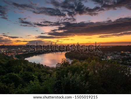 Sunrise Over the Cincinnati Skyline