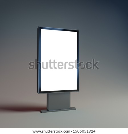 Digital city info display stand - mockup. Clipping path included. 3d render