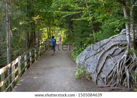 Hiking in National Parc Fjord Saguenay  Royalty-Free Stock Photo #1505084639