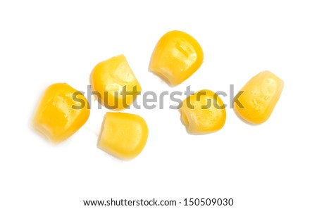 canned corn on a white background Royalty-Free Stock Photo #150509030