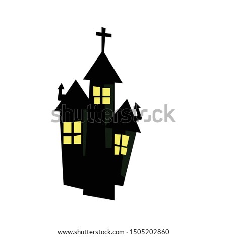 house of halloween logo vector illustration