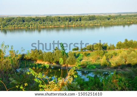 river Danube in Serbia in morning