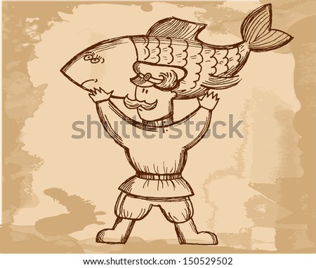 fisherman with big fish