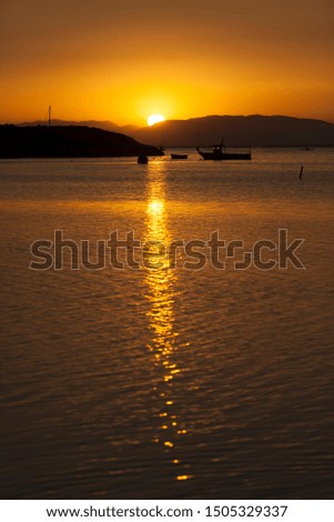 Mediterranean Sea Sunset Seascape, Spain, Mar Minor