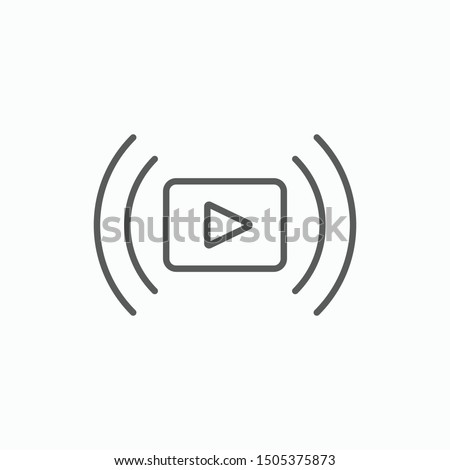 video streaming icon, video stream vector illustration Royalty-Free Stock Photo #1505375873