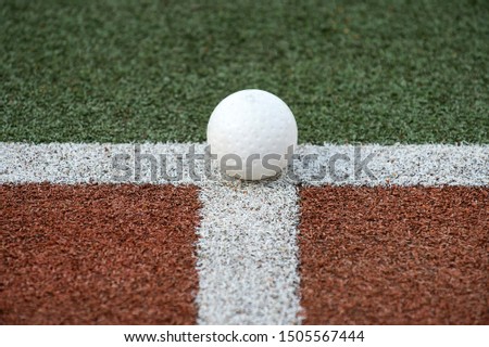 White ball for playing field hockey 