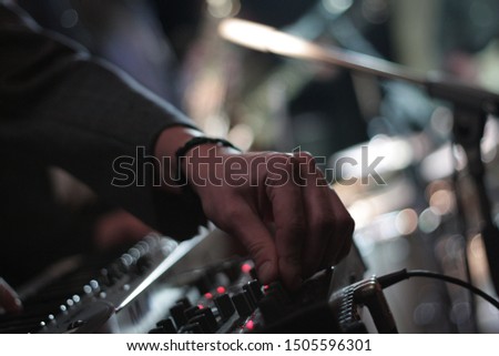 Hands of a young musician