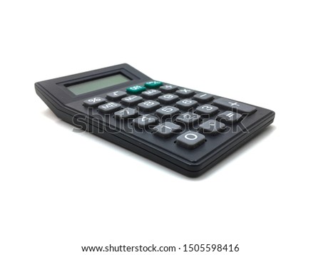 Calculator on a white background. 