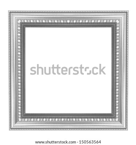 Silver picture frames. Isolated on white background