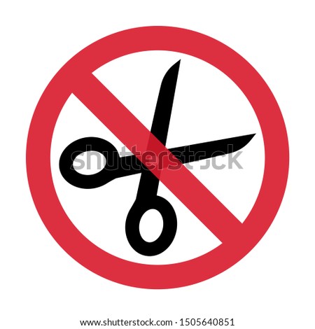 Flat scissors icon isolated on white background. Modern design object