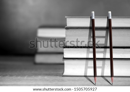 Stairs with pencil for effort and challenge in business to be achievement and successful concept.find opportunity and career part.

 Royalty-Free Stock Photo #1505705927
