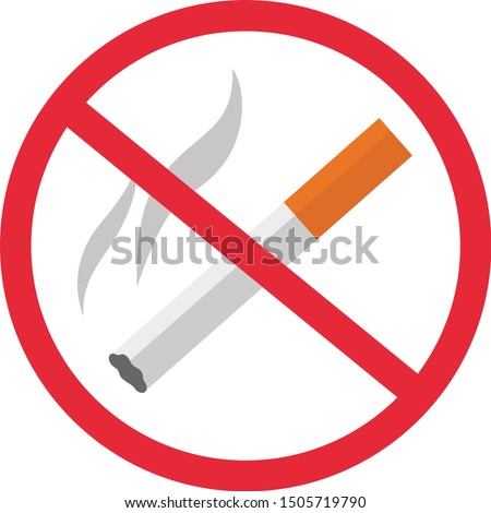 Stop smoking no smoking forbidden sign symbol Template Design. No smoking sign for Design, Presentation, Website or Apps Elements. vector flat icons cartoon design eps10 illustration
