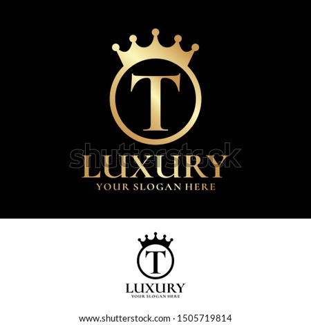 T Luxury Logo Design Template Inspiration, Vector, Illustration.