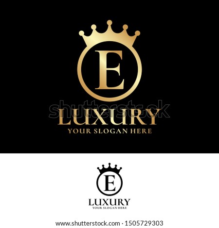 E Luxury Logo Design Template Inspiration, Vector, Illustration.