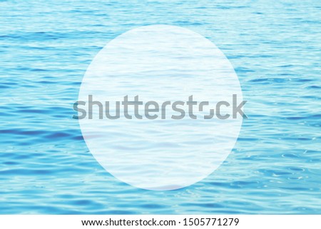 The calm surface of the sea is turquoise. Pleasant background and place for text about summer holidays, adventures, travels