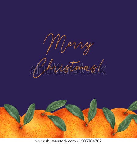 Watercolor template for christmas card and season's greetings.