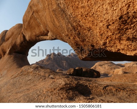 Iconic rock arch the eye of Namibia